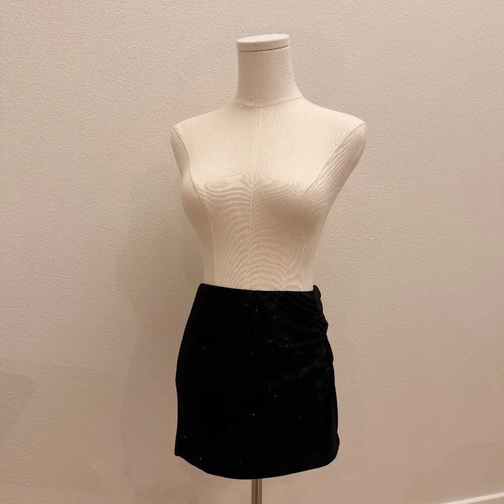 Sparkly Black Mini Skirt